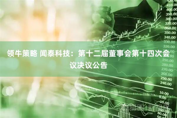 领牛策略 闻泰科技：第十二届董事会第十四次会议决议公告
