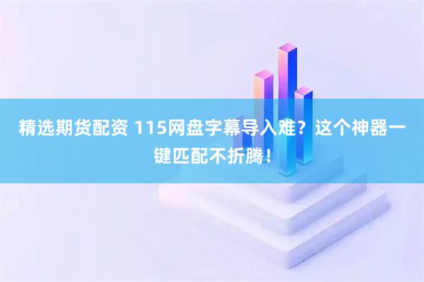 精选期货配资 115网盘字幕导入难?这个神器一键匹配不折腾!